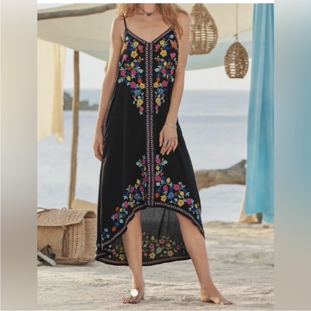 Sundance Boho Embroidered Maxi Dress